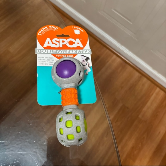 ASPCA Double Squeak Stick Squeaky Dog Toy Vanilla Scented Made Of TPR Rubber - Picture 2 of 5